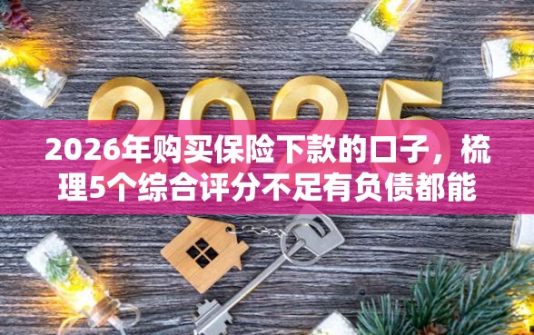 2026年购买保险下款的口子，梳理5个综合评分不足有负债都能下款口子