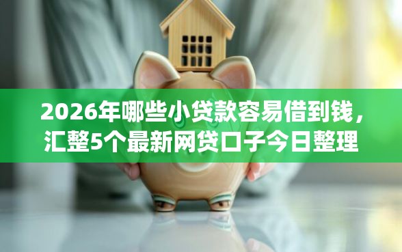 2026年哪些小贷款容易借到钱，汇整5个最新网贷口子今日整理这五个app