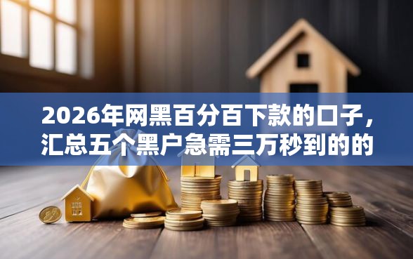 2026年网黑百分百下款的口子，汇总五个黑户急需三万秒到的的平台