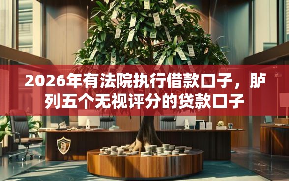 2026年有法院执行借款口子，胪列五个无视评分的贷款口子