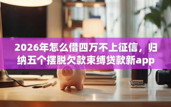 2026年怎么借四万不上征信，归纳五个摆脱欠款束缚贷款新app