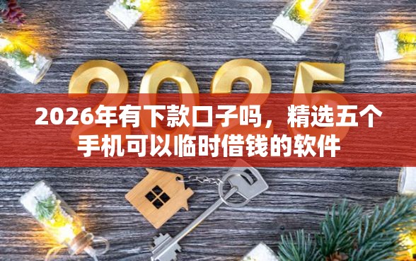 2026年有下款口子吗，精选五个手机可以临时借钱的软件