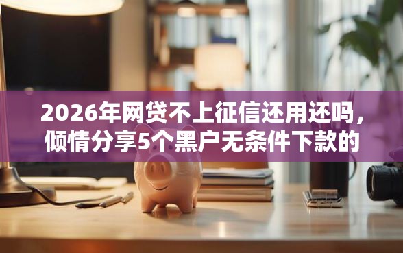 2026年网贷不上征信还用还吗，倾情分享5个黑户无条件下款的软件