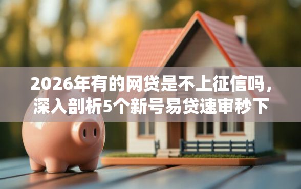 2026年有的网贷是不上征信吗，深入剖析5个新号易贷速审秒下款app