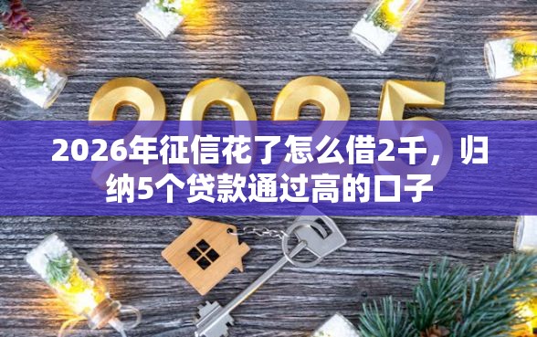 2026年征信花了怎么借2千，归纳5个贷款通过高的口子