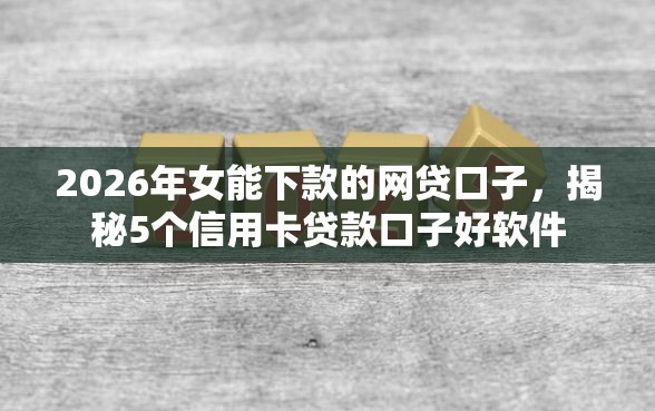 2026年女能下款的网贷口子，揭秘5个信用卡贷款口子好软件