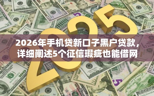 2026年手机贷新口子黑户贷款，详细阐述5个征信瑕疵也能借网贷轻松下款的口子