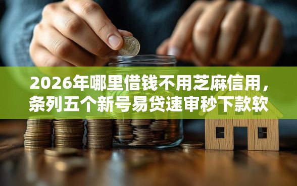 2026年哪里借钱不用芝麻信用，条列五个新号易贷速审秒下款软件