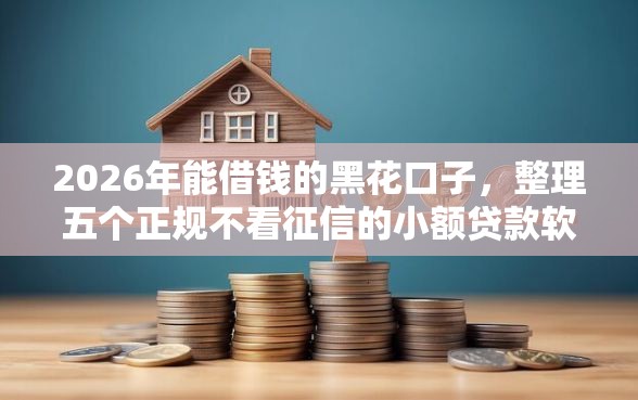 2026年能借钱的黑花口子，整理五个正规不看征信的小额贷款软件