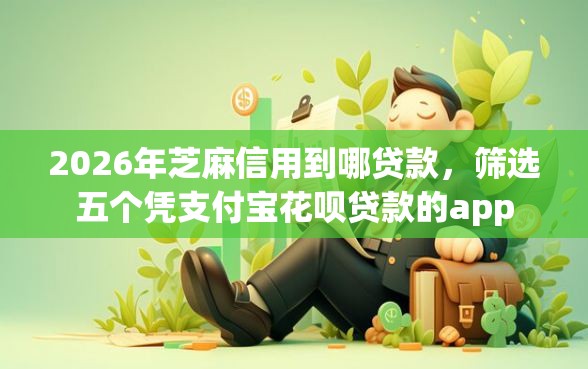 2026年芝麻信用到哪贷款，筛选五个凭支付宝花呗贷款的app