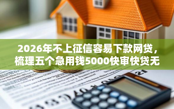 2026年不上征信容易下款网贷，梳理五个急用钱5000快审快贷无需征信平台