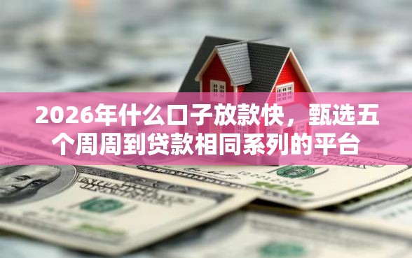 2026年什么口子放款快，甄选五个周周到贷款相同系列的平台