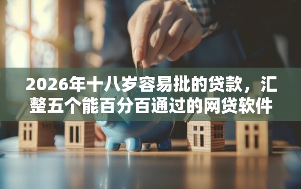 2026年十八岁容易批的贷款，汇整五个能百分百通过的网贷软件