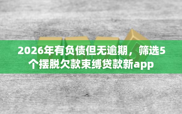 2026年有负债但无逾期，筛选5个摆脱欠款束缚贷款新app