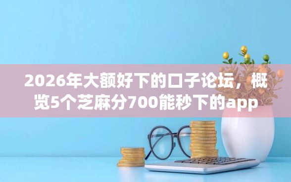2026年大额好下的口子论坛，概览5个芝麻分700能秒下的app