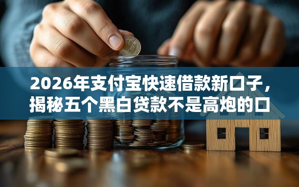 2026年支付宝快速借款新口子，揭秘五个黑白贷款不是高炮的口子