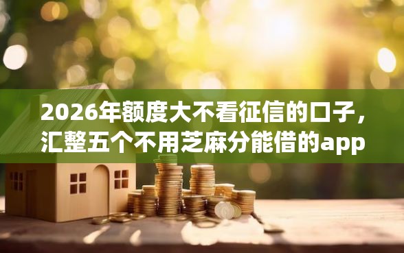 2026年额度大不看征信的口子,汇整五个不用芝麻分能借的app 2026年额度大不看征信的口子,汇整五个不用芝麻分能借的app
