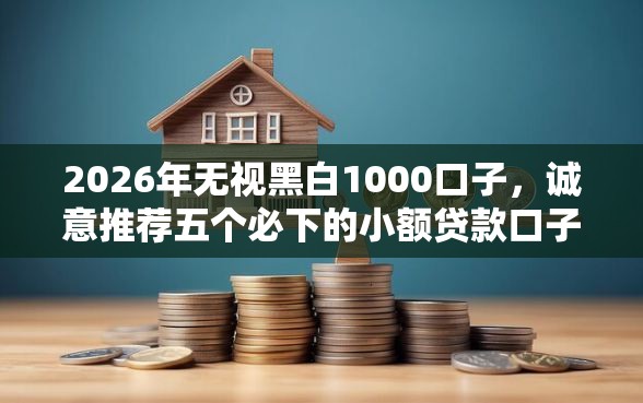 2026年无视黑白1000口子，诚意推荐五个必下的小额贷款口子