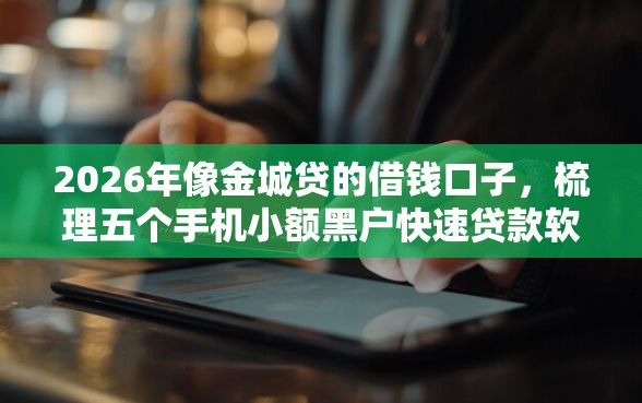 2026年像金城贷的借钱口子，梳理五个手机小额黑户快速贷款软件