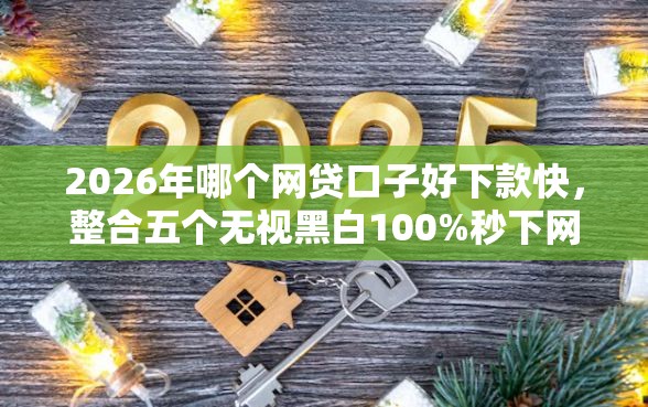 2026年哪个网贷口子好下款快，整合五个无视黑白100%秒下网贷小额夜间口子