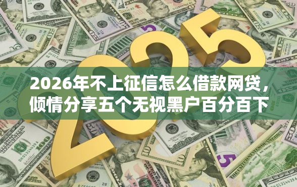 2026年不上征信怎么借款网贷，倾情分享五个无视黑户百分百下款平台