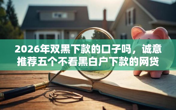 2026年双黑下款的口子吗，诚意推荐五个不看黑白户下款的网贷