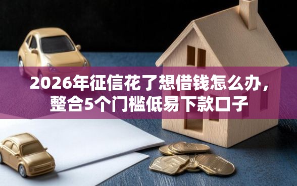 2026年征信花了想借钱怎么办，整合5个门槛低易下款口子