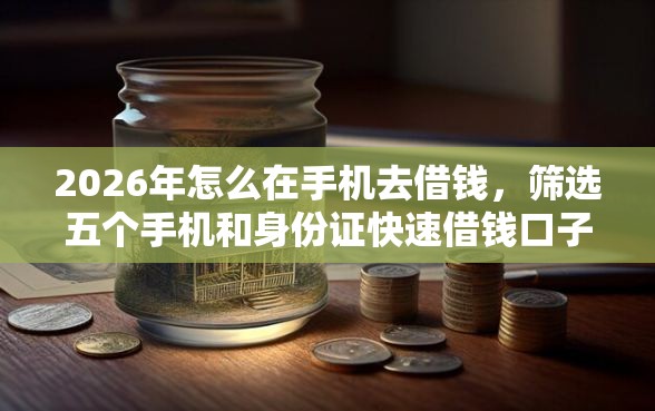 2026年怎么在手机去借钱，筛选五个手机和身份证快速借钱口子