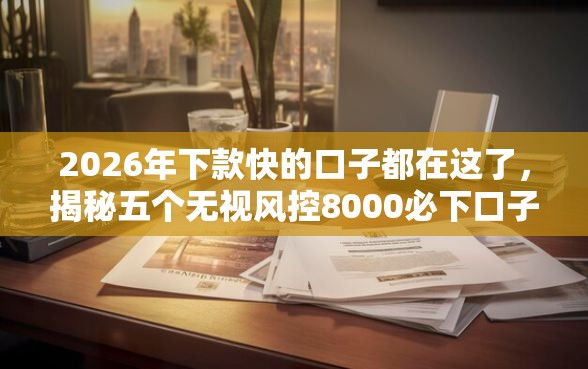 2026年下款快的口子都在这了，揭秘五个无视风控8000必下口子