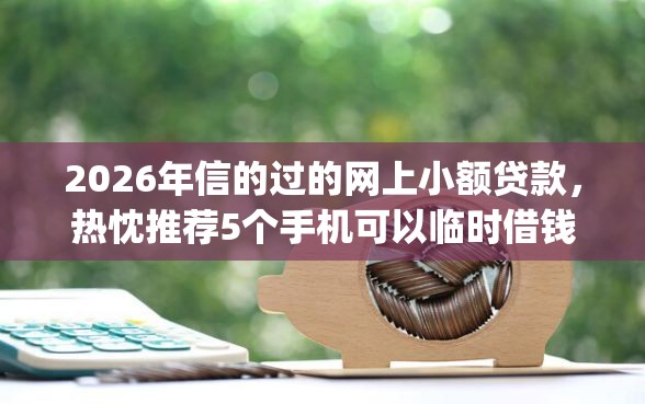 2026年信的过的网上小额贷款，热忱推荐5个手机可以临时借钱的app