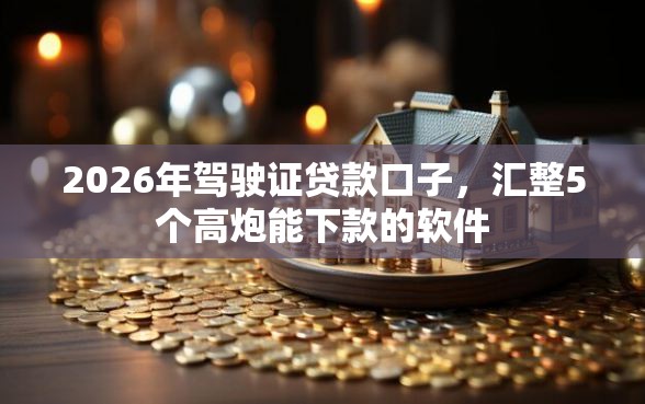 2026年驾驶证贷款口子，汇整5个高炮能下款的软件