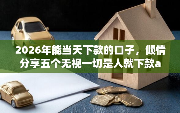 2026年能当天下款的口子，倾情分享五个无视一切是人就下款app