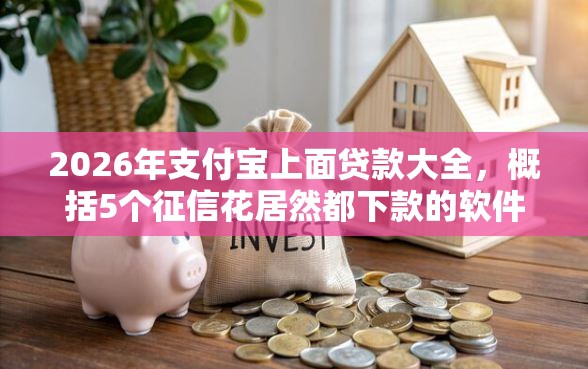 2026年支付宝上面贷款大全，概括5个征信花居然都下款的软件