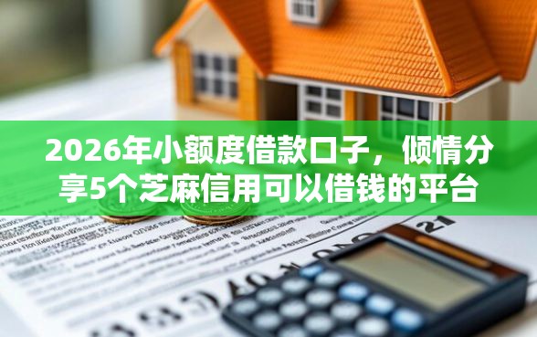 2026年小额度借款口子，倾情分享5个芝麻信用可以借钱的平台