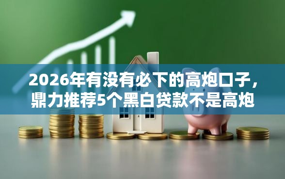 2026年有没有必下的高炮口子，鼎力推荐5个黑白贷款不是高炮的口子