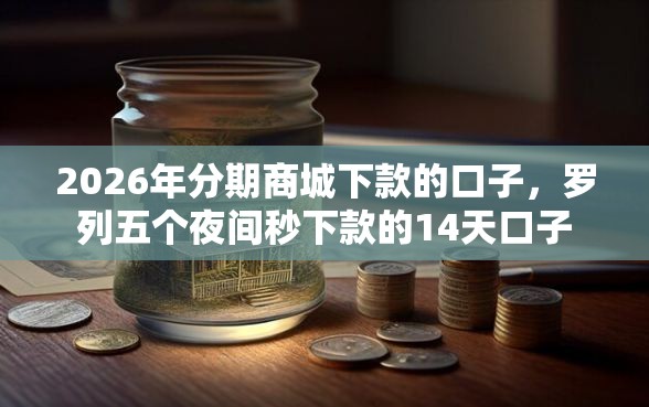 2026年分期商城下款的口子，罗列五个夜间秒下款的14天口子