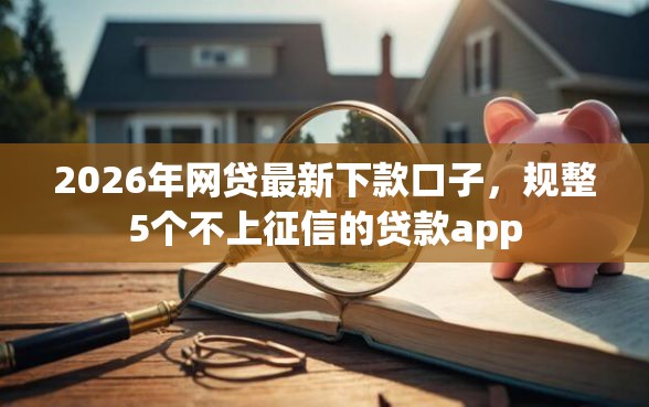 2026年网贷最新下款口子,规整5个不上征信的贷款app 2026年网贷最新下款口子,规整5个不上征信的贷款app