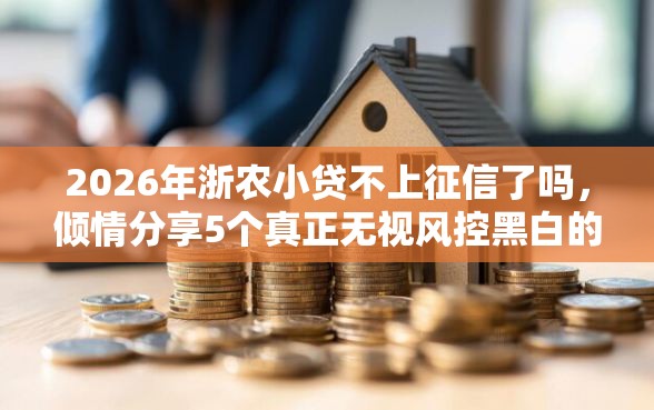 2026年浙农小贷不上征信了吗，倾情分享5个真正无视风控黑白的网贷软件