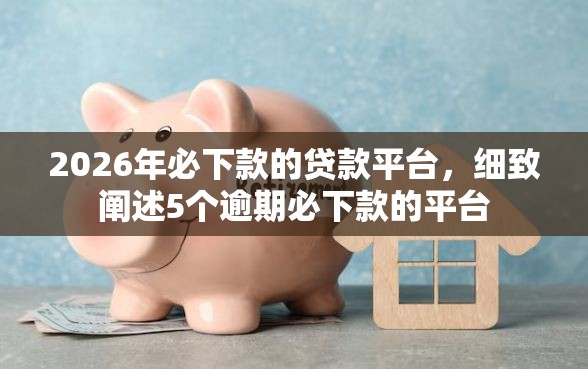 2026年必下款的贷款平台，细致阐述5个逾期必下款的平台