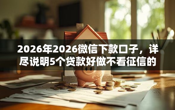 2026年2026微信下款口子，详尽说明5个贷款好做不看征信的口子