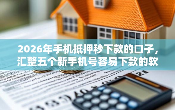 2026年手机抵押秒下款的口子，汇整五个新手机号容易下款的软件