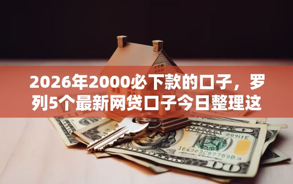 2026年2000必下款的口子，罗列5个最新网贷口子今日整理这五个软件