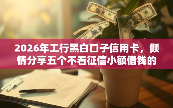 2026年工行黑白口子信用卡，倾情分享五个不看征信小额借钱的平台