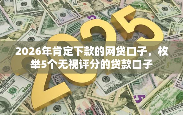 2026年肯定下款的网贷口子，枚举5个无视评分的贷款口子