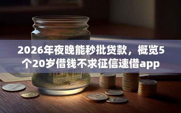 2026年夜晚能秒批贷款，概览5个20岁借钱不求征信速借app