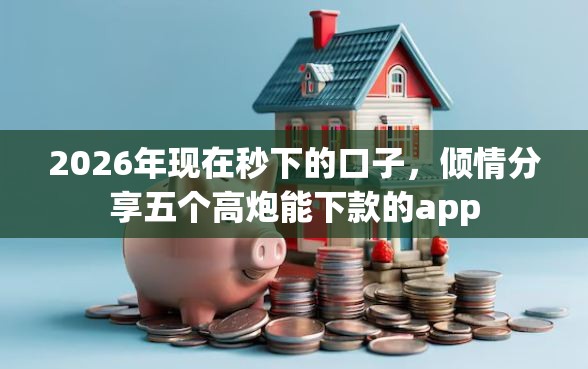 2026年现在秒下的口子，倾情分享五个高炮能下款的app