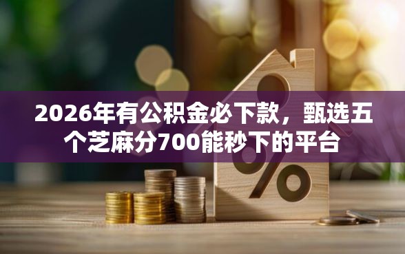 2026年有公积金必下款,甄选五个芝麻分700能秒下的平台 2026年有公积金必下款,甄选五个芝麻分700能秒下的平台