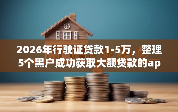 2026年行驶证贷款1-5万，整理5个黑户成功获取大额贷款的app