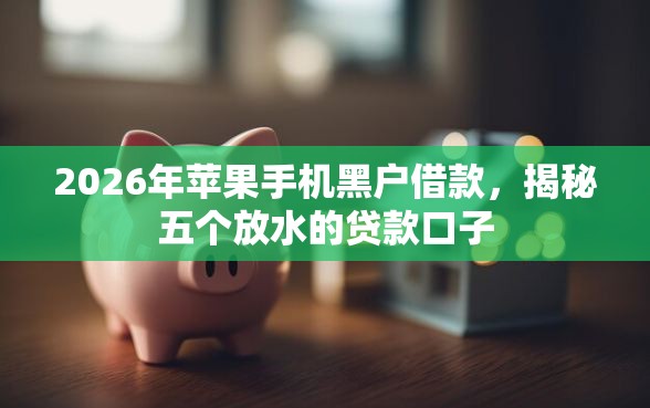 2026年苹果手机黑户借款，揭秘五个放水的贷款口子