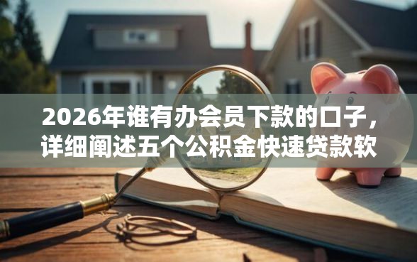 2026年谁有办会员下款的口子，详细阐述五个公积金快速贷款软件